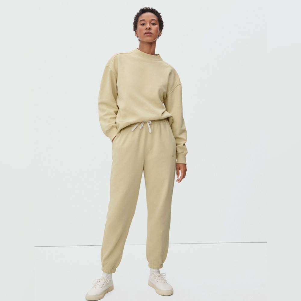Everlane Track Jogger Matching Set Light Green Organic Cotton Size Large & Small